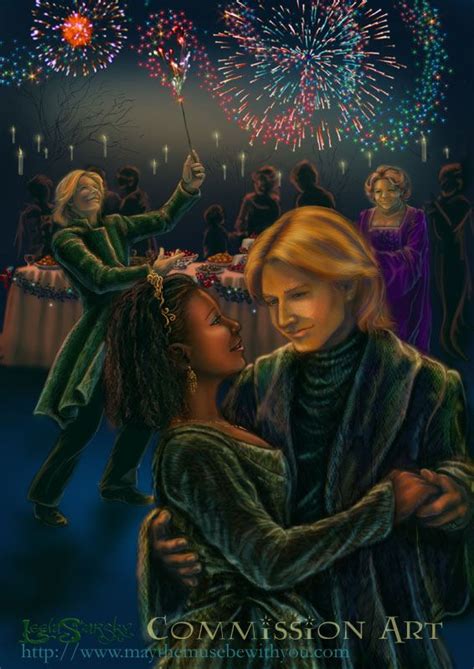 Fred and Angelina's Wedding | Weasley twins fanart, Fred and george ...