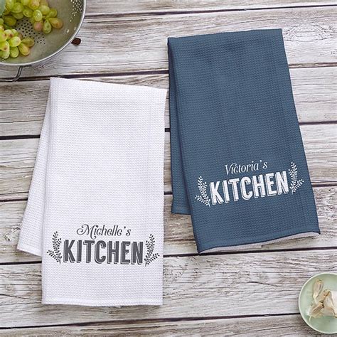 Dishcloths & Kitchen Towels Linens Custom Personalized Dish Towels Tea ...