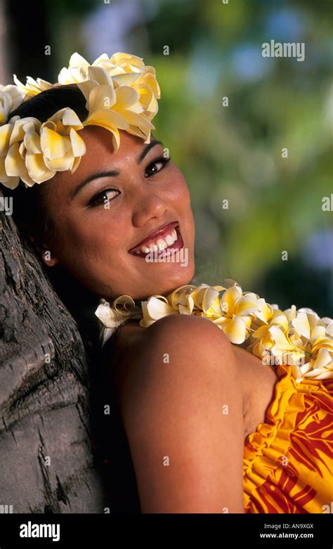 Hula girl Oahu Hawaii USA Stock Photo - Alamy