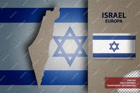 Premium PSD | Infographic illustration of the map and flag of israel