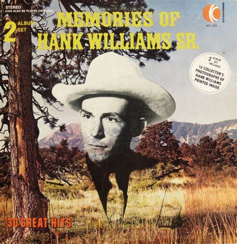 Hank Williams Sr.* - Memories Of Hank Williams Sr. (1973, Vinyl) | Discogs