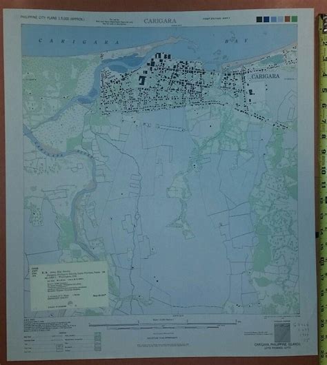 1944 US Army Map City Plan of Carigara Leyte Philippines 1:5,000 | #1854849234