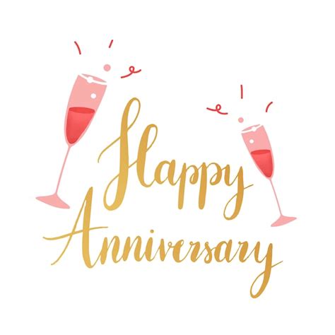 Free Vector | Golden happy anniversary typography vector