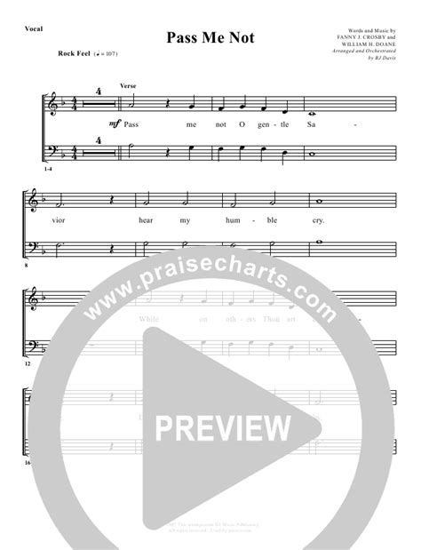 Pass Me Not Sheet Music PDF (G3 Worship) - PraiseCharts