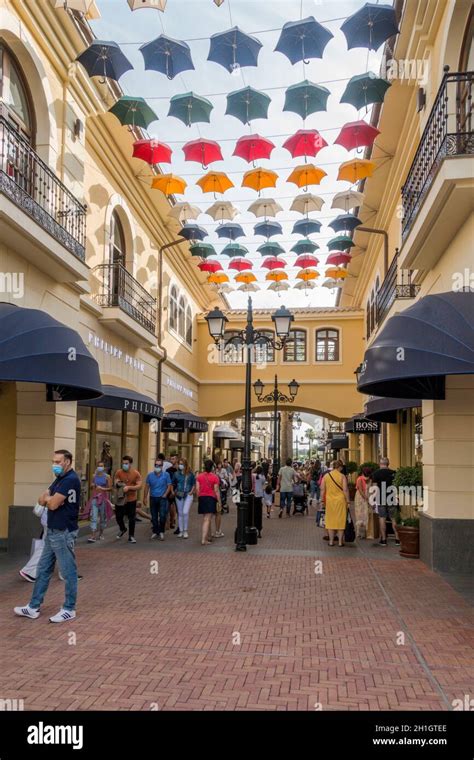 Plaza mayor Malaga, shopping centre with designer cloth shops, Malaga ...