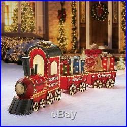 Pre-Lit LED Vintage Christmas Holiday Express 80 Outdoor Train Set Yard ...