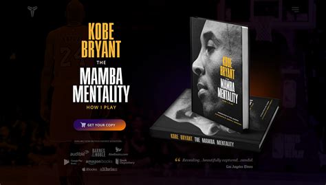 The Mamba Mentality Book Web Design Concept on Behance