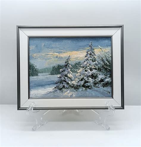 Winter Landscape Forest Oil Painting Original Oil Painting - Etsy