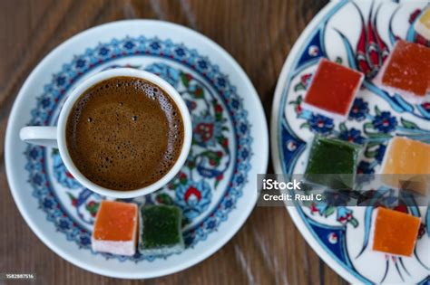 Turkish Coffee And Colorful Turkish Delights Traditional Ottoman Cuisine Desserts Photo Üsküdar ...