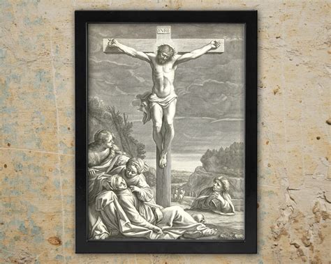 Crucifixion Framed Poster Home Church Framed Print Religious - Etsy