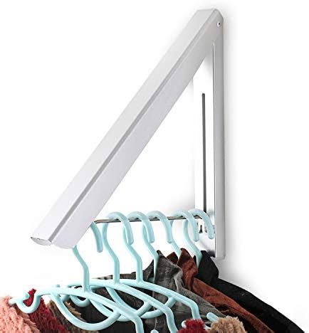 Amazon.com: Sweshine Folding Clothes Hanger Wall Mounted Indoor Outdoor ...