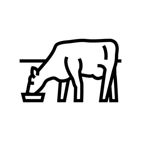 cow drinking water line icon vector illustration 28086208 Vector Art at Vecteezy