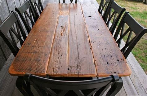 Barn Wood Table | For the Home | Pinterest | Black chairs, Awesome and Old cabins