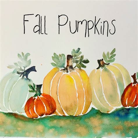 Fall Pumpkins | Fall watercolor, Watercolor beginner, Watercolor pumpkins