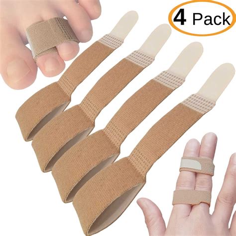 Chiroplax Non-Elastic Toe Wraps Buddy Tape (4 Pack) Broken Overlapping Hammer Toe Separator ...