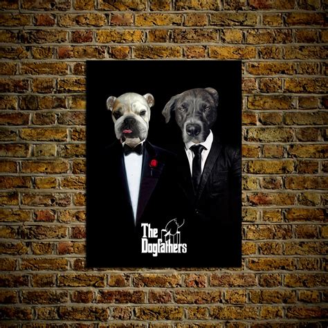 'The Dogfathers' Personalized 2 Pet Poster – doggovinci