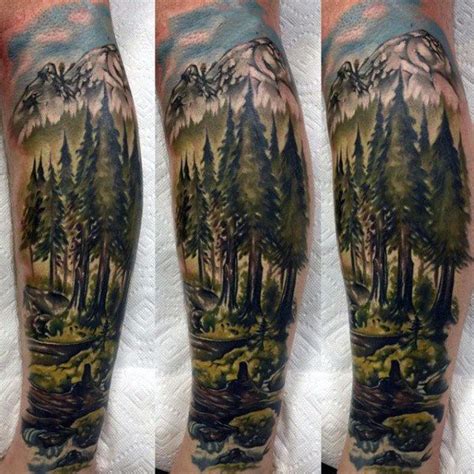 Outdoor Sleeve Tattoos 100 nature tattoos for men - deep great outdoor ...