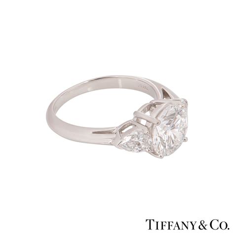 Tiffany & Co. Platinum Diamond Three Stone Ring | Rich Diamonds