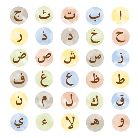 Hijaiyah Arabic Font Pastel Color Printable Hijaiyah Arabic Islamic | Images and Photos finder
