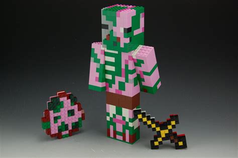 Lego Minecraft Zombie Pigman Spawn Egg and Golden by BrickBum