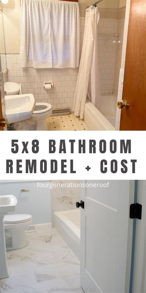 5x8 Bathroom Remodel Cost Before & After|Four Generations One Roof in 2022 | Small bathroom ...