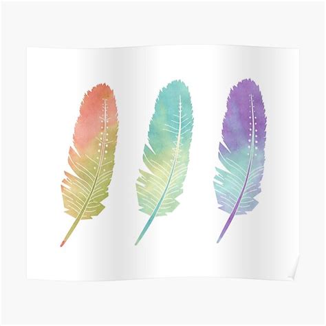 "3 Feathers" Poster by JannaSalak | Redbubble