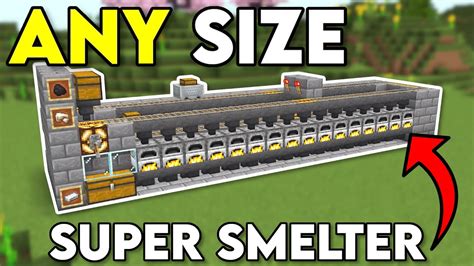 The BEST Minecraft Super Smelter! Minecraft Bedrock 1.21 - YouTube