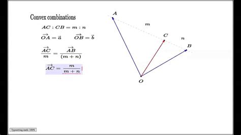 Convex combination of two vectors - YouTube