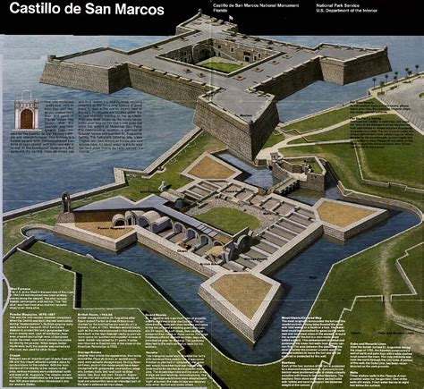 Schematic Map of Castillo de San Marcos - Full size | Gifex