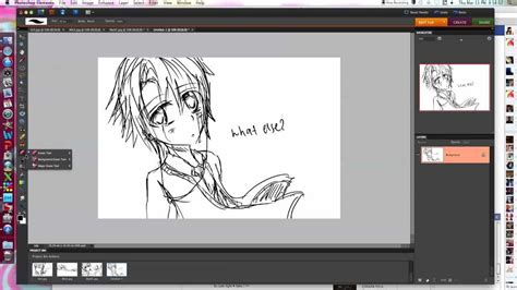 Drawing Anime On Photoshop Elements 8 [First vid.&it's SLOW] - YouTube