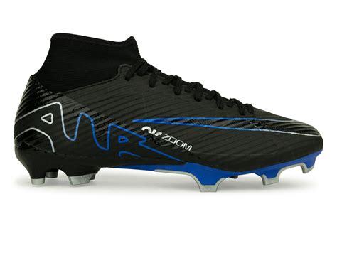 Nike Men's Zoom Mercurial Superfly 9 Academy FG/MG Black/Blue – Azteca Soccer