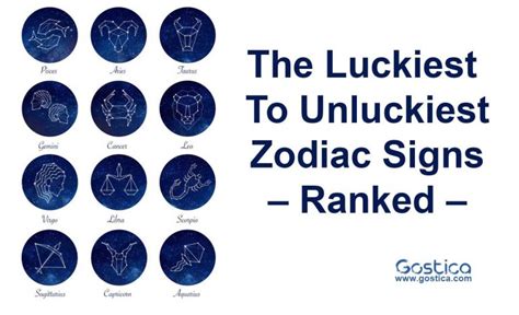 The Luckiest To Unluckiest Zodiac Signs – Ranked – GOSTICA