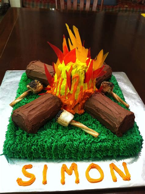 Campfire Cake | Campfire cake, Fire cake