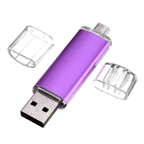 4GB USB Memory Stick OTG Micro USB Flash Drive Mobile PC purple W7I5 ...