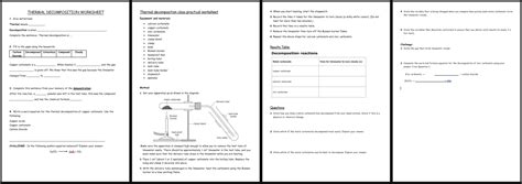 Thermal decomposition KS3 Activate Science | Teaching Resources - Worksheets Library