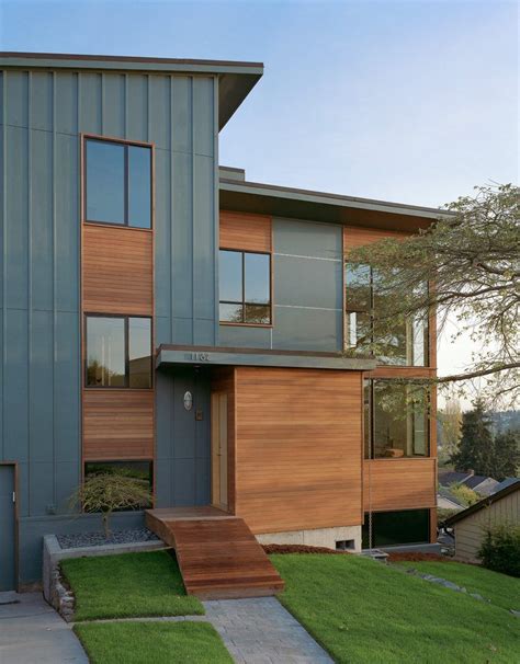 vertical tongue and groove siding exterior modern with modern ... | Modern house siding ...