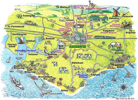 Chichester Web - Map of Chichester Area | Chichester map, Chichester, Map