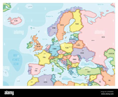 Europe map - hand-drawn cartoon style Stock Vector Image & Art - Alamy