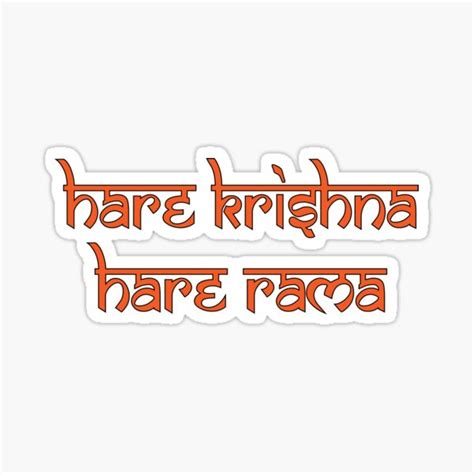 "hare krishna hare rama" Sticker for Sale by MallsD | Redbubble