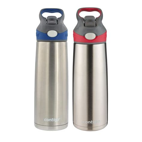 Contigo Autospout Straw Sheffield Stainless Steel Water Bottle, 2pk ...