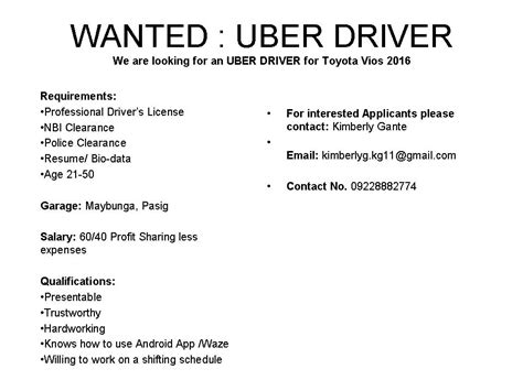 Wanted UBER Driver Philippines - UBER MANILA DRIVER TIPS