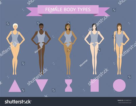Set of Female Body Shape Types: Triangle, - Royalty Free Stock Vector 323485310 - Avopix.com