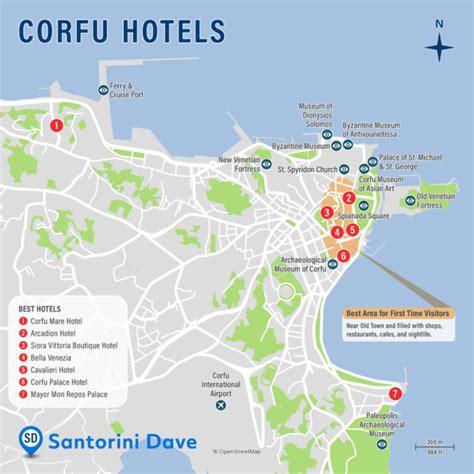 CORFU TOWN HOTEL MAP - 7 Best Places to Stay