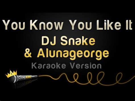 DJ Snake & AlunaGeorge - You Know You Like It (Karaoke Version) - YouTube