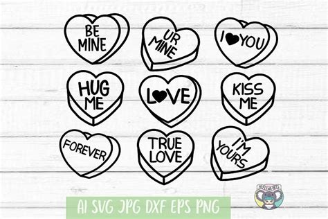 Snarky Candy Hearts SVG PNG Digital Download with Shadow Craft Supplies ...