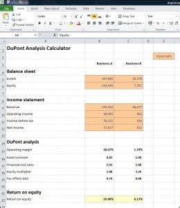 DuPont Analysis Calculator | Plan Projections | Dupont analysis ...