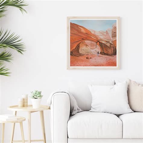 Western Desert Art Print // National Park Poster // Arches | Etsy