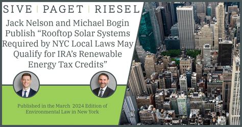 SPR Attorneys on Rooftop Solar Tax Credits | Sive, Paget & Riesel posted on the topic | LinkedIn