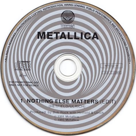 Metallica - Nothing Else Matters (1993, CD) | Discogs