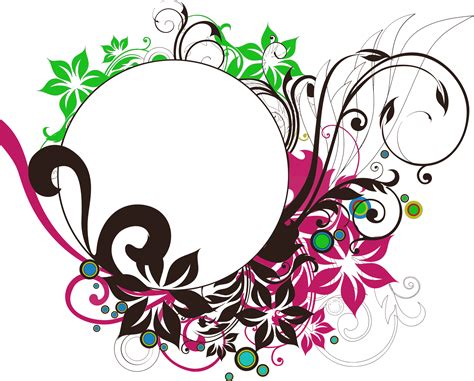 Floral frame PNG